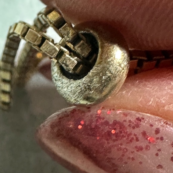 .925 sterling silver slide closure evil eye CZ stone bracelet - Picture 4 of 6